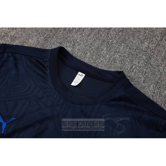 Chandal del Olympique Marsella Manga Corta 2024-2025 Azul - Pantalon Corto